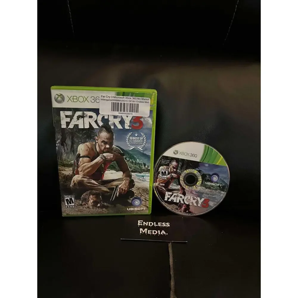 Far Cry 3 Microsoft Xbox 360 Item and Box Video Game